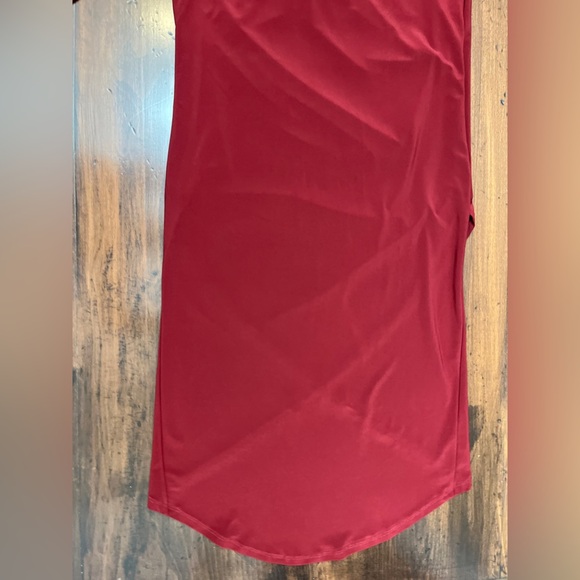 Clara Sunwoo Crossover Tulip Hem Dress Size 4-6 Merlot Wrap Bodycon USA Fall NWT - Picture 5 of 15